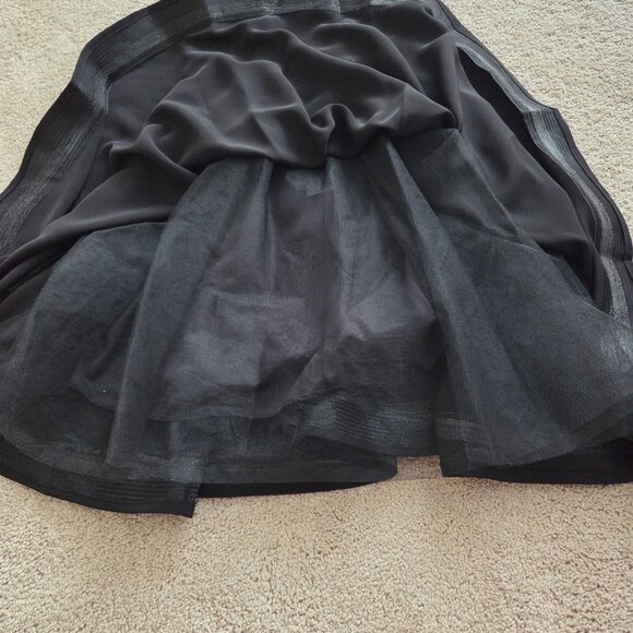 Chic Black Dress with Red Floral Embroidery, Like New, Sz 2/4 - Picture 8 of 11